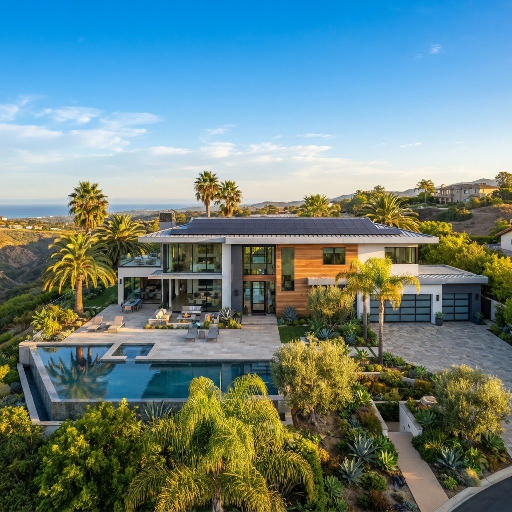California home with solar panels