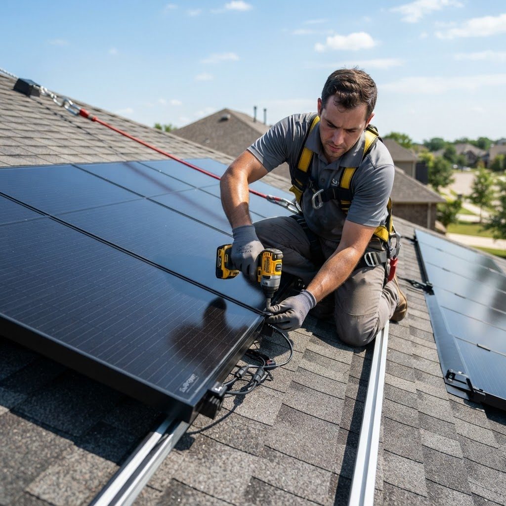 Solar panel installation project