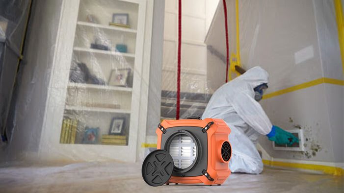 HEPA air scrubber equipment used for professional mold remediation