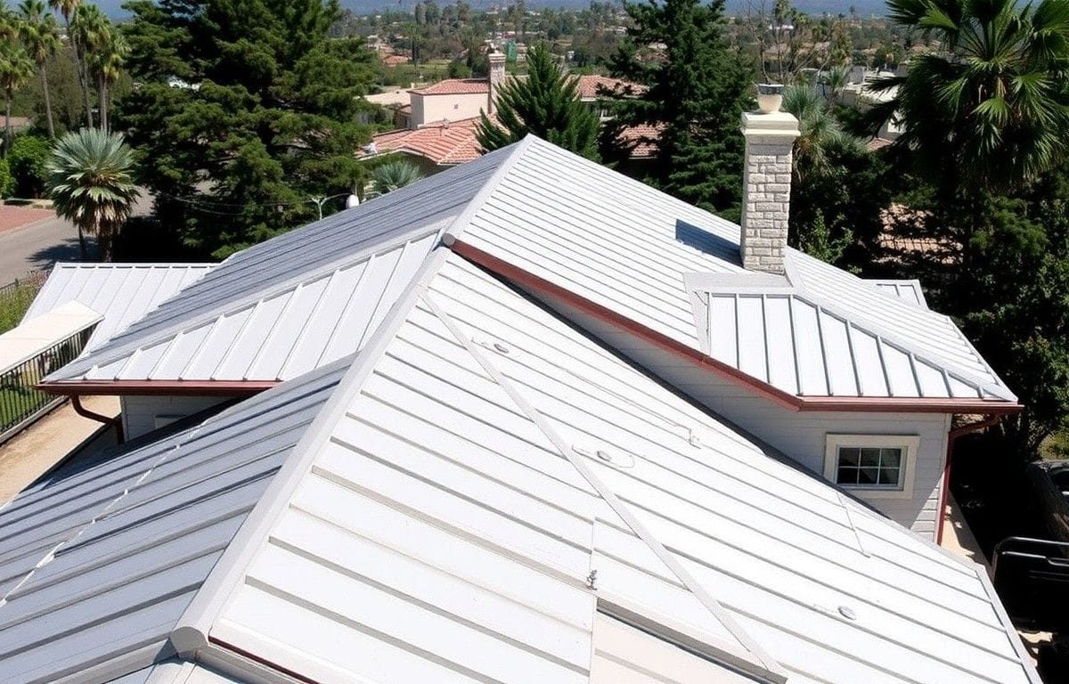Completed modern metal roofing installation on a residential home